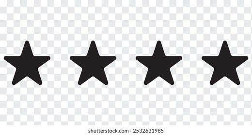 star icon vector, star icon collection, star flat icon for app, website, ui,  star vector illustration on a transparent background