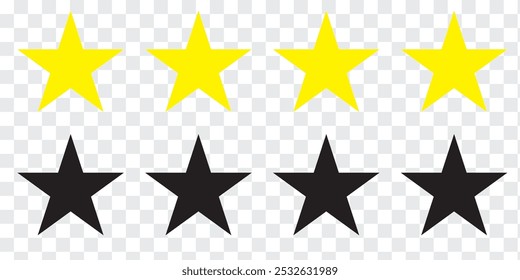 star icon vector, star icon collection, star flat icon for app, website, ui,  star vector illustration on a transparent background