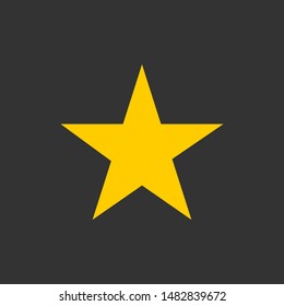 Star icon vector in dark background