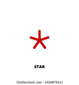 star icon. star vector design. sign design. red color