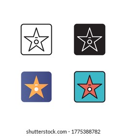 star icon vector with different style. isolated on white background