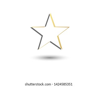 Star Icon vector eps10. Simple flat symbol. Star flat design  web site, mobile app, logo on white background.  illustration - Vector 