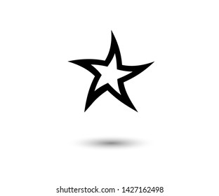 Star Icon vector eps10. Simple flat symbol. Star flat design  web site, mobile app, logo on white background.  illustration - Vector 