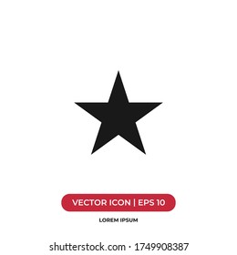 Star icon vector. Favorite sign