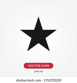 Vector de icono de estrella. Firma favorita