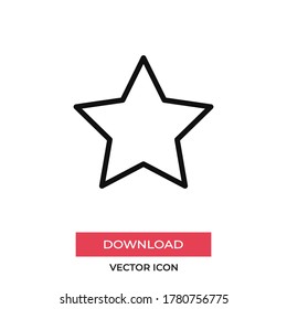 Sternsymbol, Vektorgrafik. Favoritenzeichen