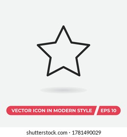 Star icon vector. Favorite sign