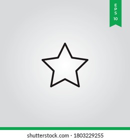 Star icon vector. Favorite sign