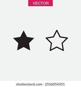 Star icon. Vector flat black simple trendy style illustration for web and app..eps