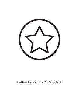 Star icon. Vector flat black simple linear illustration for web and app..eps