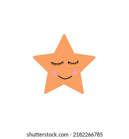 Ilustración de diseño plano vectorial de icono estrella
