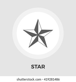 Star icon vector. Flat icon isolated on the white background. Editable EPS file. Vector illustration.