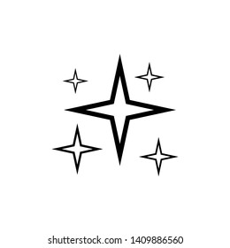 Star icon vector flat style.