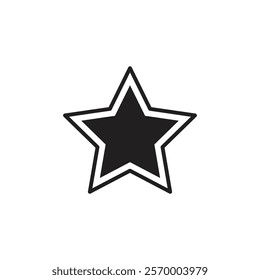 Star icon Vector flat thin line illustration