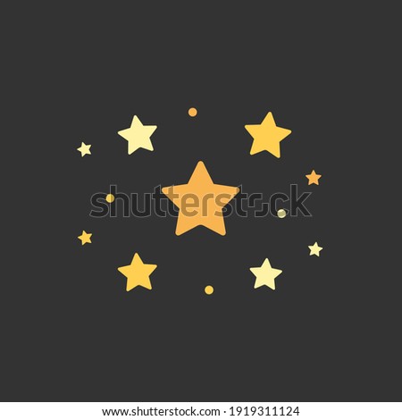 Star Icon, Star Vector, Group of Stars, Star Symbol, Celestial Icon, Astronomy Graphic, Gold Graphic, Celebration Symbol, Vector Illustration Background