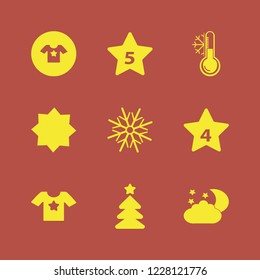 star icon. star vector icons set christmas tree, night, t shirt star and hotel four stars