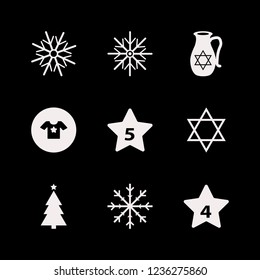 star icon. star vector icons set snowflake, christmas tree, hotel four stars and star of david
