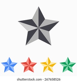 Star icon, vector illustration.