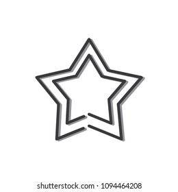 Star icon, vector illustration design. Neon logo collection.
