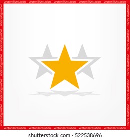 star icon vector illustration eps10. Isolated badge for website or app - stock infographics