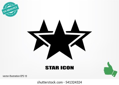 star icon vector illustration eps10. Isolated badge for website or app - stock infographics.