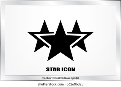 star icon vector illustration eps10. Isolated badge for website or app - stock infographics