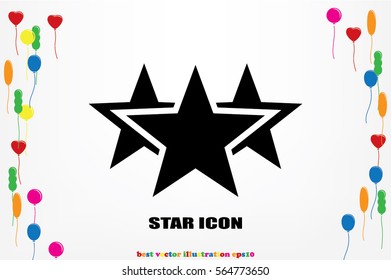 star icon vector illustration eps10. Isolated badge for website or app - stock infographics