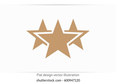 star icon vector illustration eps10. Isolated badge for website or app - stock infographics