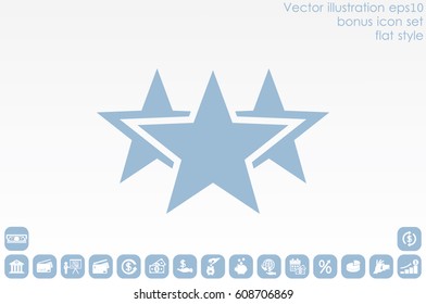 star icon vector illustration eps10. Isolated badge for website or app - stock infographics