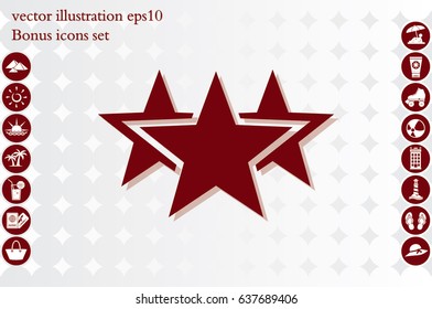 star icon vector illustration eps10. Isolated badge for website or app - stock infographics