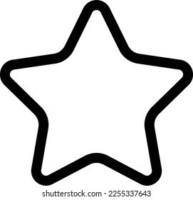 Sternsymbol, Vektorgrafik, Illustrationssymbol einzeln auf weißem Hintergrund.