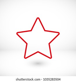 Star icon vector illustration. Linear symbol with thin outline. The thickness is edited. Minimalist style.