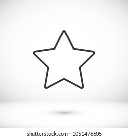 Star icon vector illustration. Linear symbol with thin outline. The thickness is edited. Minimalist style.