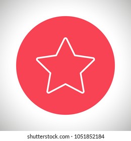 Star icon vector illustration. Linear symbol with thin outline. The thickness is edited. Minimalist style.