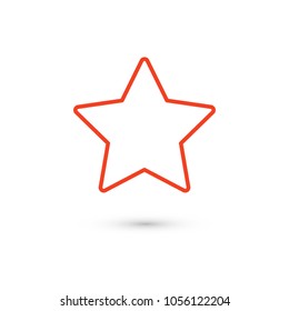 Star icon vector illustration. Linear symbol with thin outline. The thickness is edited. Minimalist style.