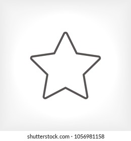 Star icon vector illustration. Linear symbol with thin outline. The thickness is edited. Minimalist style.