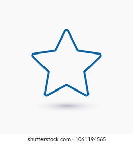 Star icon vector illustration. Linear symbol with thin outline. The thickness is edited. Minimalist style.