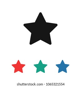 Star icon vector illustration. Linear symbol with thin outline. The thickness is edited. Minimalist style.