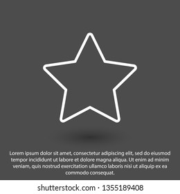 Star icon vector illustration. Linear symbol with thin outline. The thickness is edited. Minimalist style.