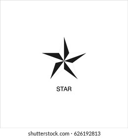 Star icon vector illustration on white background.