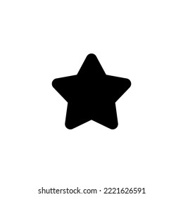 Ilustración vectorial de icono de estrella. signo de clasificación y símbolo. icono de estrella favorita