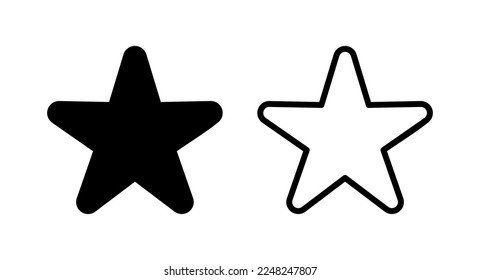 Sternsymbol, Vektorgrafik. Bewertungszeichen und -zeichen. Lieblingssternsymbol
