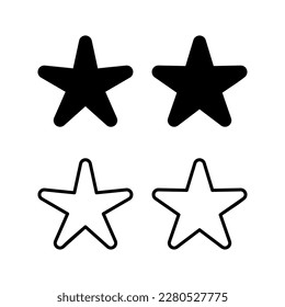 Sternsymbol, Vektorgrafik. Bewertungszeichen und -zeichen. Lieblingssternsymbol