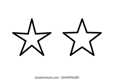 Ícone de estrela ilustração vetorial. sinal de classificação e símbolo. ícone de estrela favorita