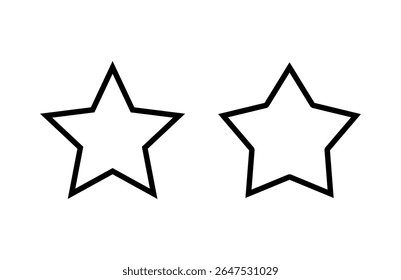 Ícone de estrela ilustração vetorial. sinal de classificação e símbolo. ícone de estrela favorita