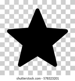 Star icon. Vector illustration style is flat iconic symbol, black color, transparent background. Designed for web and software interfaces.