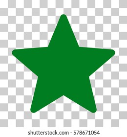 Star icon. Vector illustration style is flat iconic symbol, green color, transparent background. Designed for web and software interfaces.