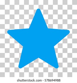 Star icon. Vector illustration style is flat iconic symbol, blue color, transparent background. Designed for web and software interfaces.