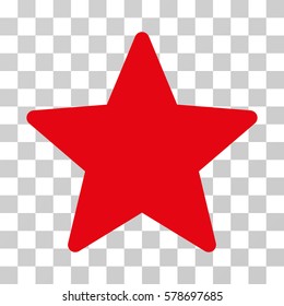Star icon. Vector illustration style is flat iconic symbol, intensive red color, transparent background. Designed for web and software interfaces.