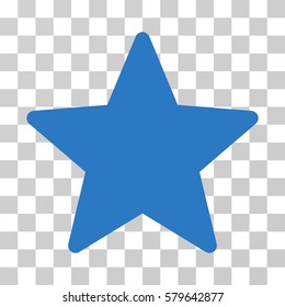 Star icon. Vector illustration style is flat iconic symbol, smooth blue color, transparent background. Designed for web and software interfaces.